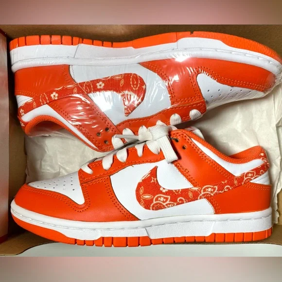 Nike Shoes Orange Paisley Nike Dunks Poshmark